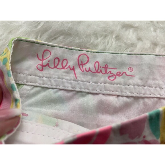 Lilly Pulitzer Size 00 Multicolor Floral The Buttercup Scalloped Hem Shorts - Picture 3 of 4